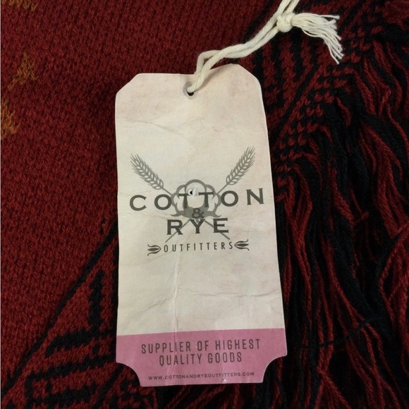 COTTON & RYE WOMEN'S SOUTHWESTERN KNIT FRINGE PONCHO SIZE MEDIUM NWT - Picture 14 of 16